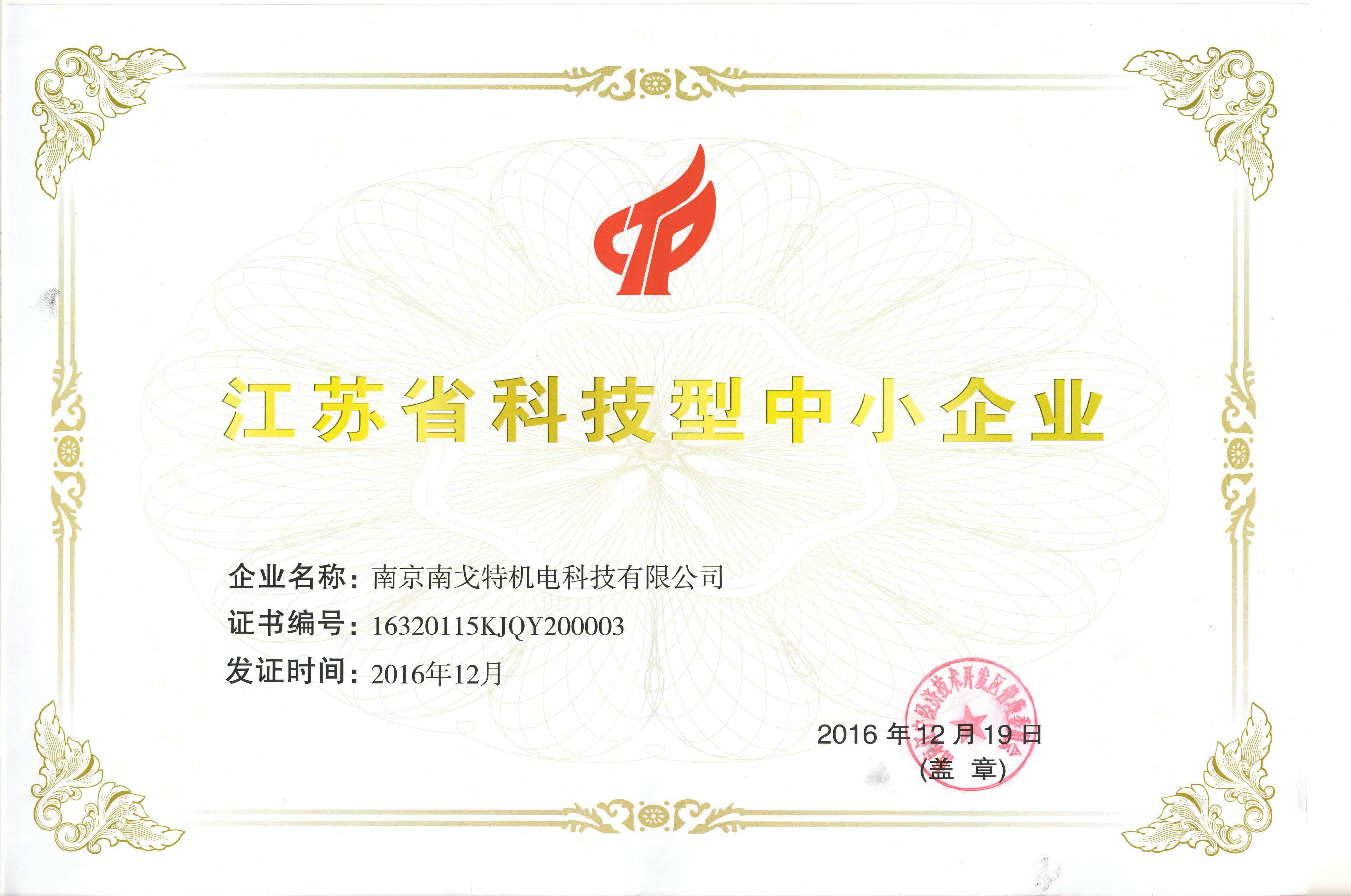 企业类型中小型企业